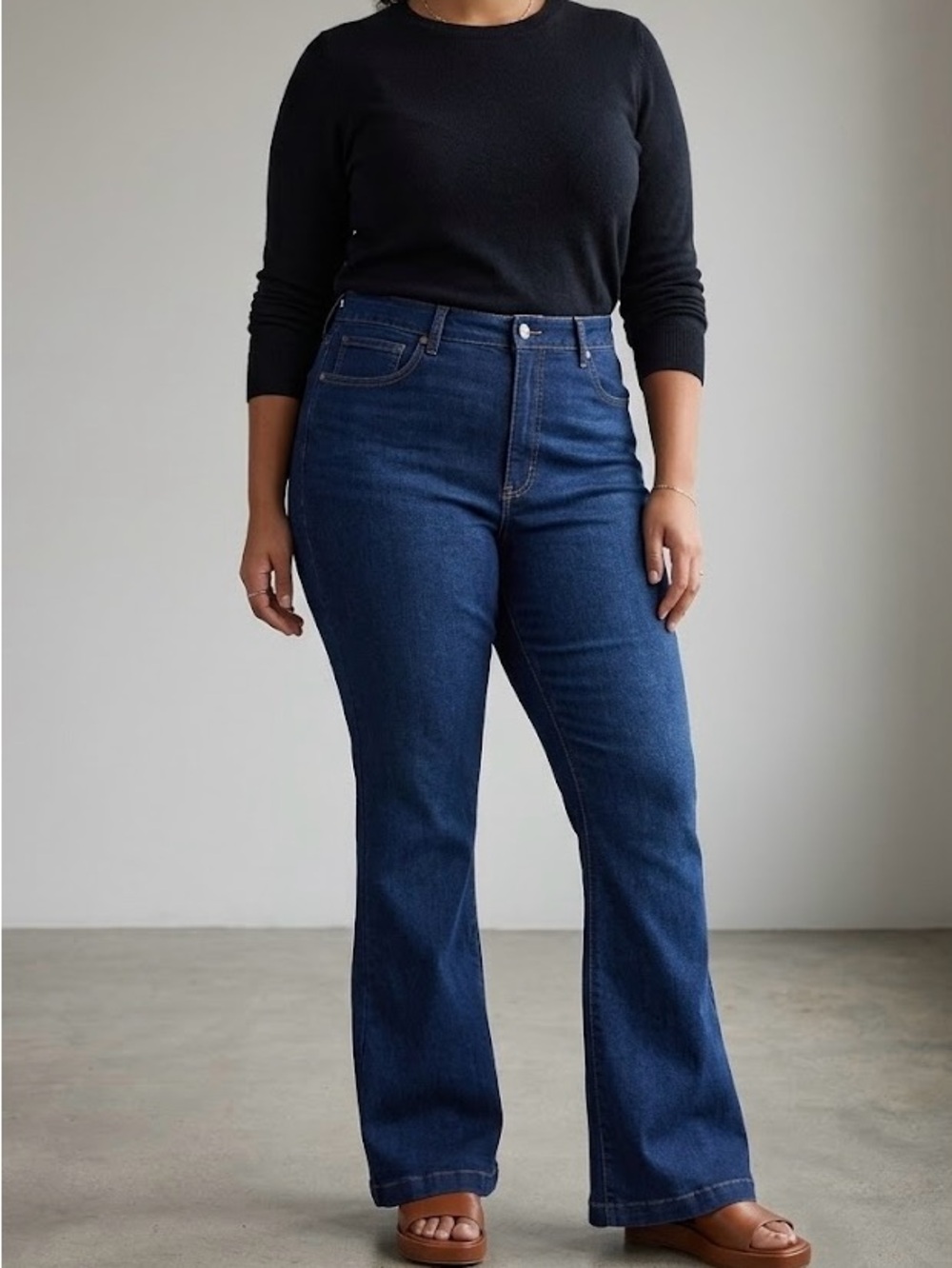 Sofía By Sofia Vergara Women's High-Rise Dark Blue Melisa Flare Jeans Size 20